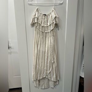 Cotton On Cream Asymmetrical Ruffle Dress